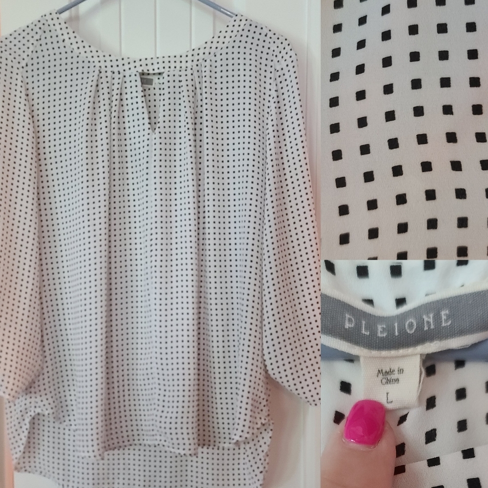 Pleione Polka Dot Top - Size L